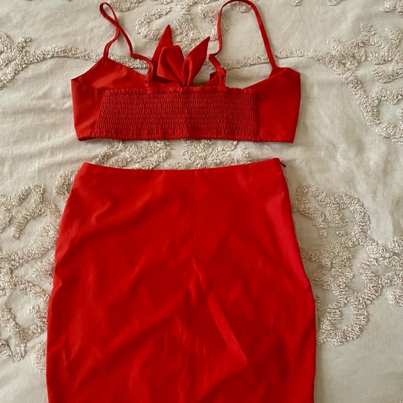 Red Two Piece Set - Picture 4 of 4